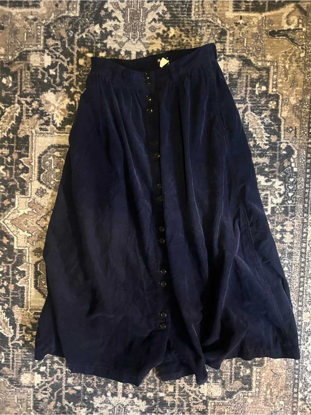 Madewell Corduroy Button-Front Midi Skirt